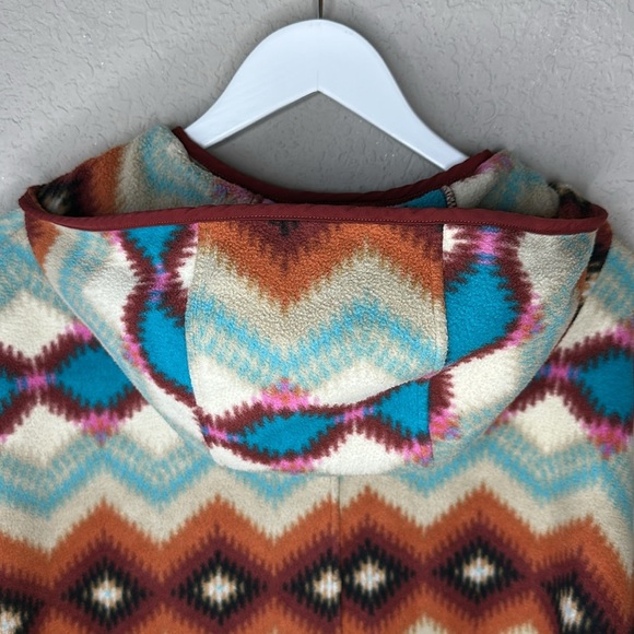 Patagonia Women's Synchilla Fleece Hooded Poncho  XS/S Cinder Red Aztec Navajo - Picture 13 of 13